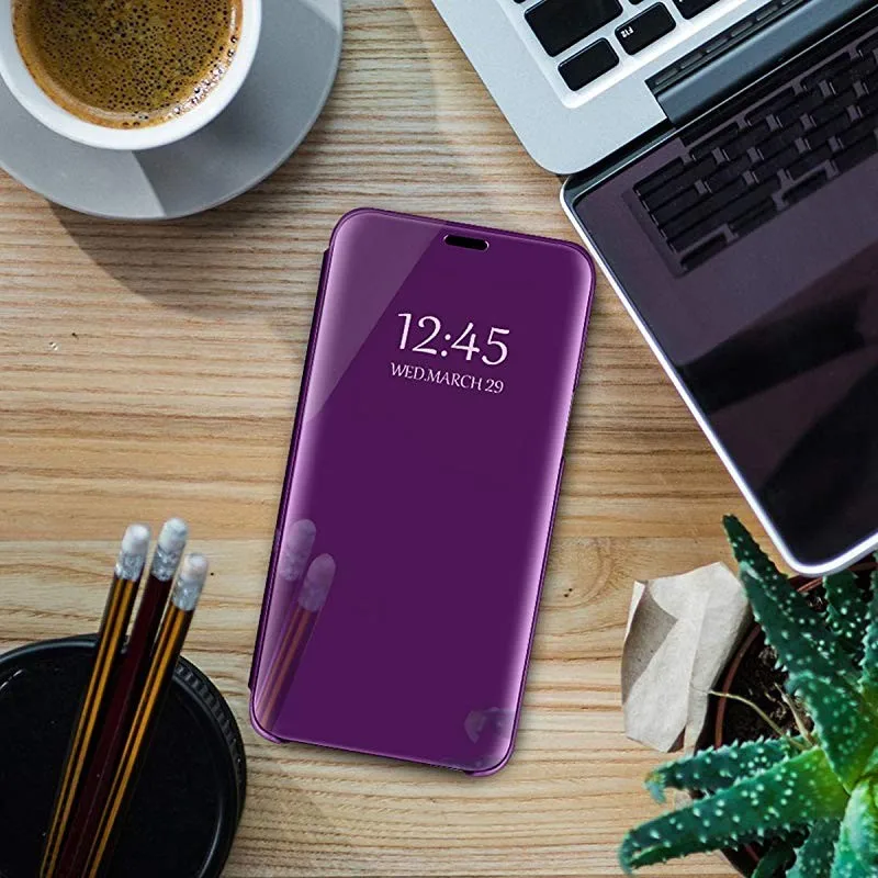 Case FOPPO Reno10X Zoom 6.6 inch Mirror Smart Clear View PU Leather Kickstand Flip Cover For OPPO Reno F11 Pro A9 | Мобильные