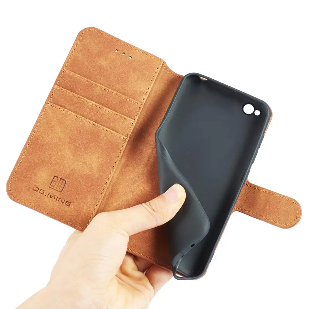 Винтажный Классический чехол кошелек DG.Ming из искусственной кожи для Xiaomi Redmi