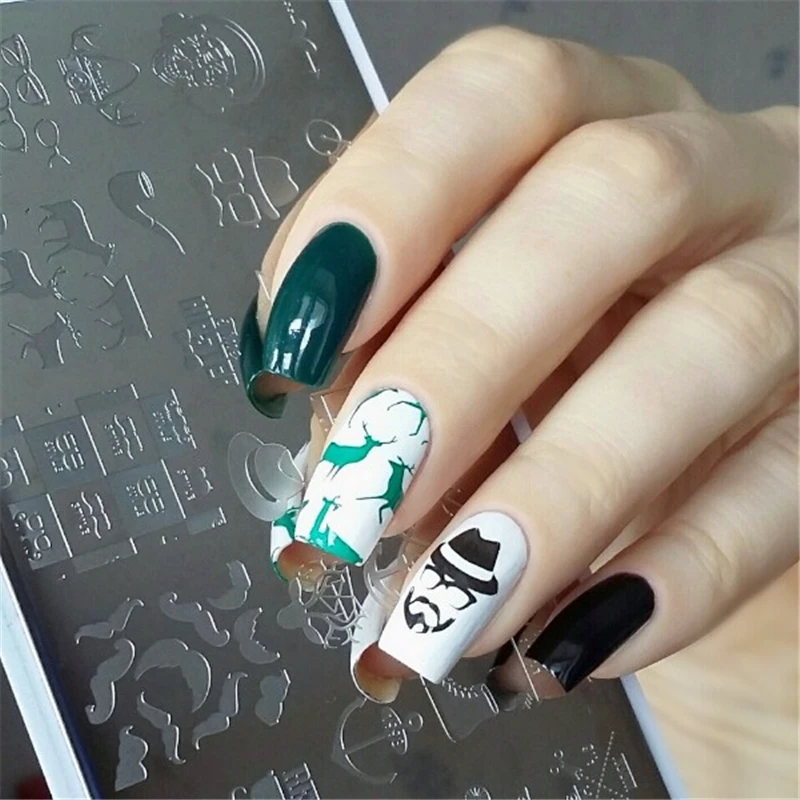 BORN PRETTY Rectangle Nail Art Stamping Plates Hipster Printer Polish Template Image Stencil | Красота и здоровье