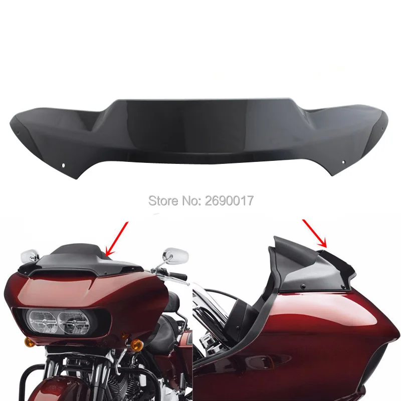 Черный 4 3/10 &quotволна лобовое стекло подходит для Harley Road Glide FLTR FLTRX ཋ up|Козырьки от