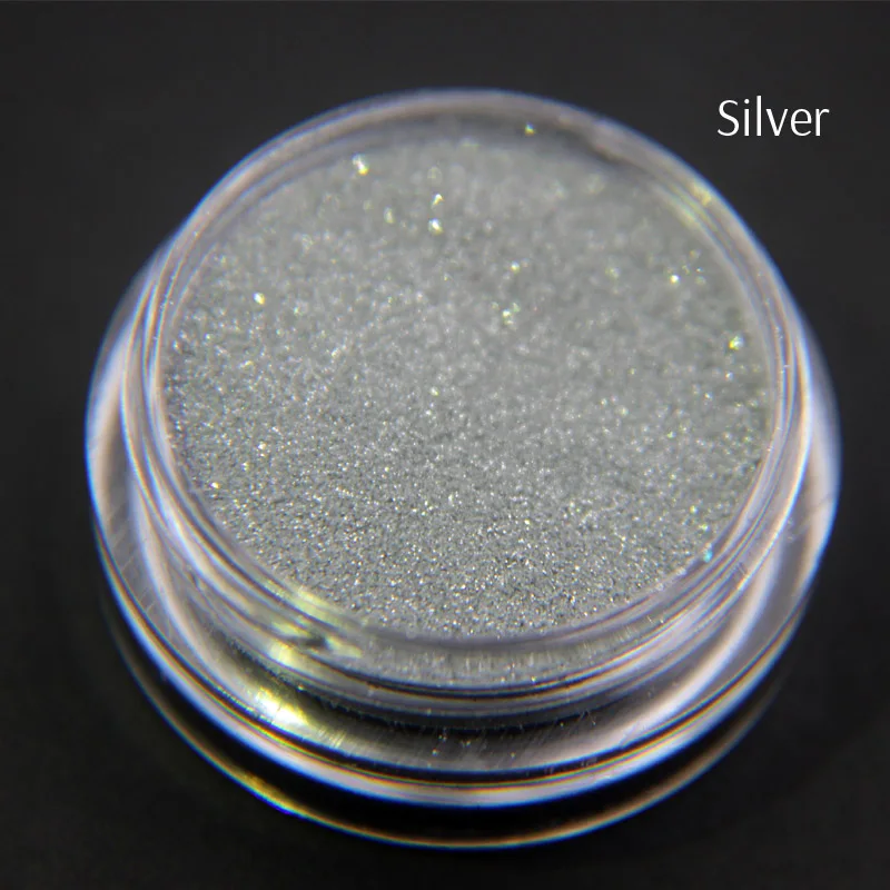 Pure Silver 3ml 0,05 мм лазерные серебряные блестки для ногтей голографические Блестки для ногтей голограмма Блестки для ногтей лазерные блестки для пыли 3 мл - Цвет: Pure Silver 3ml