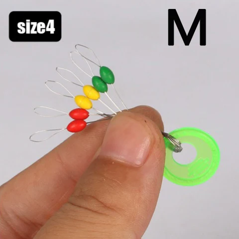 Size4-M 10 групп 60 шт. бобы 6 бобов в 1 космические бобы резиновая овальная пробка соединительная линия буй поплавок для рыбалки рыболовные аксессуары - Цвет: Size4-M