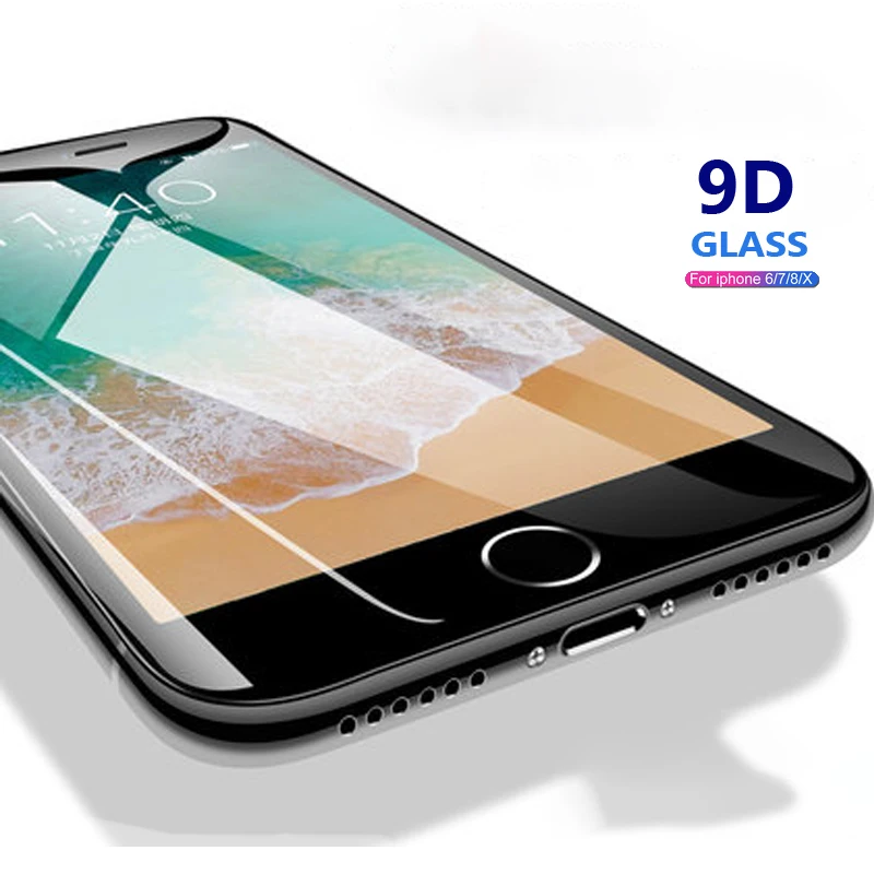 9D изогнутое полноэкранное защитное закаленное стекло для iPhone 6 6S 7 Plus на 8 X пленка |