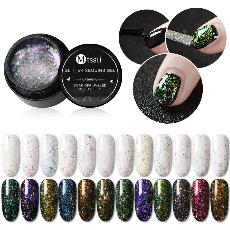 Mtssii блеск для губ Хамелеон Гель-лак UV Soak Off Nail Art Лак Стойкий цвет покрытие живопись гель 5 мл гель для ногтей с блестками лак