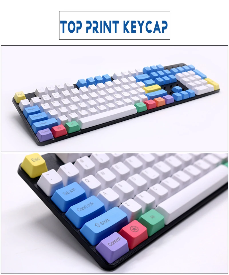 Профиль ANSI 104 ключи Пустой Толстый PBT Мел Набор ключей для Cherry MX переключатели механическая клавиатура