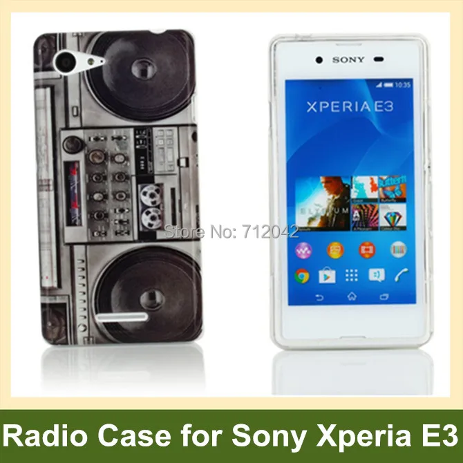 OEEKOI винтажный мягкий гелевый Чехол из ТПУ с радио для Sony Xperia E3 Бесплатная