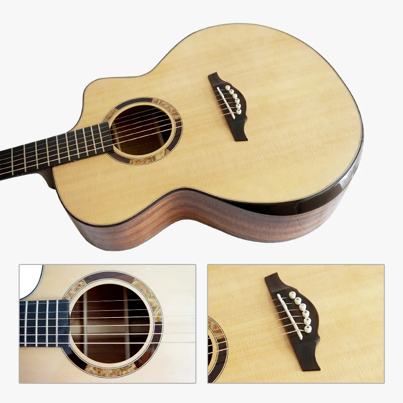 Бренд Aiersi цельная 40 дюймовая мини фотогитара Koa модель SG03SK|acoustic guitar|guitar modelguitar