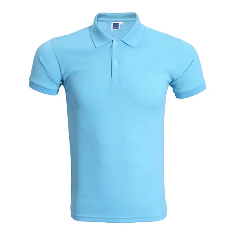 Рубашка поло мужская с коротким рукавом брендовая однотонная Повседневная