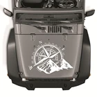 50x60 см Автомобильная наклейка с компасом для внедорожника и Наклейка Виниловая наклейка с изображением розы для навигации автомобиля ноутбука Автомобильная дверь и наклейка s Hood