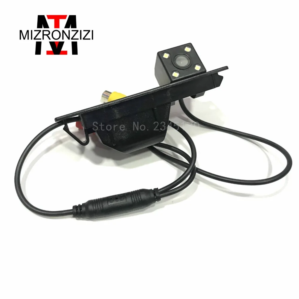 MIZRONZIZ CCD Ночное видение 4LED заднего вида Камера для заднего обзора с Защитные чехлы для сидений, сшитые специально для Opel Astra H J Corsa, Meriva Vectra Zafira Insignia для Fiat Grande