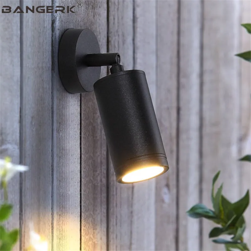 Modern Outdoor Wall Lamp Spotlight Waterproof LED Porch Lights Adjustable Angle Sconce Light Garden Balcony Lighting | Освещение