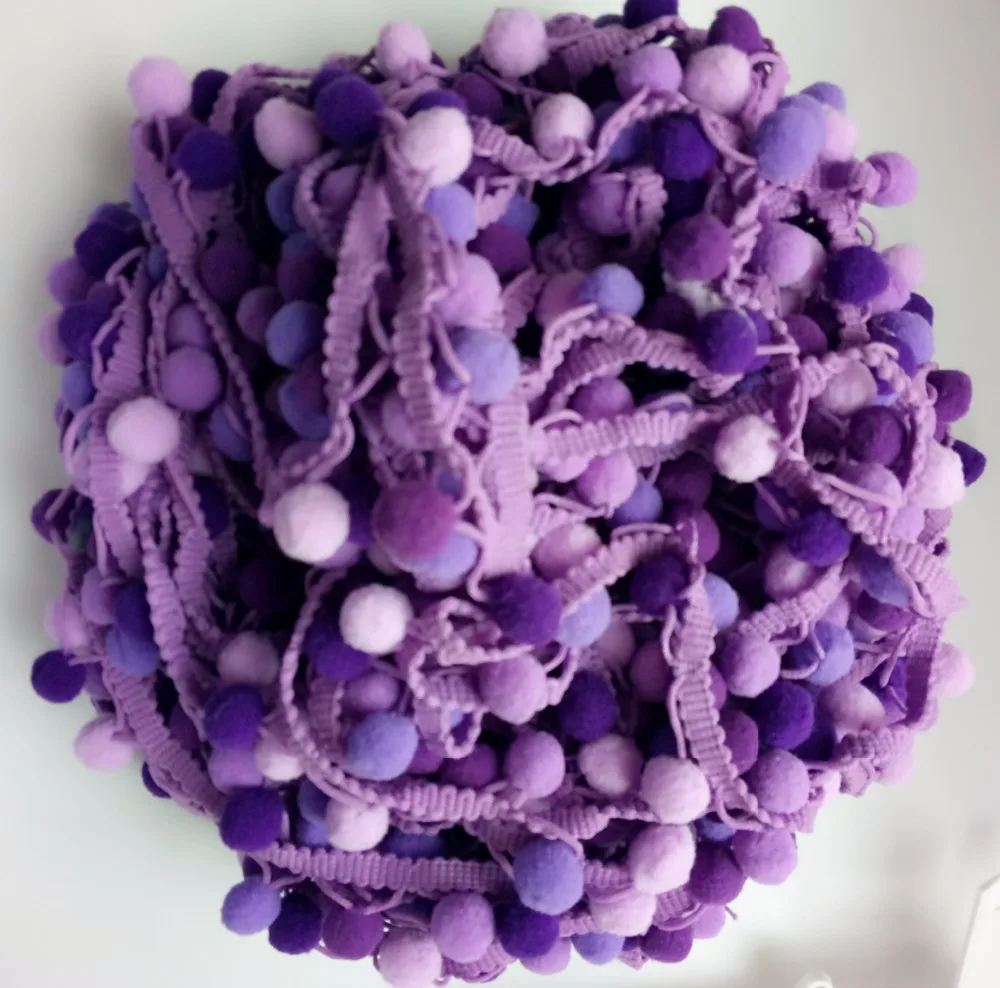 Легкая и темно-фиолетовая кружевная лента аксессуары для шитья помпоны кисточка