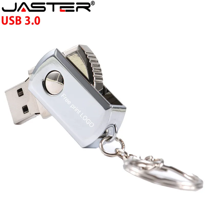 JASTER USB 3,0 Металлический Брелок флеш-накопитель 128 Гб 64 ГБ 32 ГБ 16 ГБ флеш-накопители реальная емкость флеш-накопители usb флешки(более 10 шт. бесплатный логотип