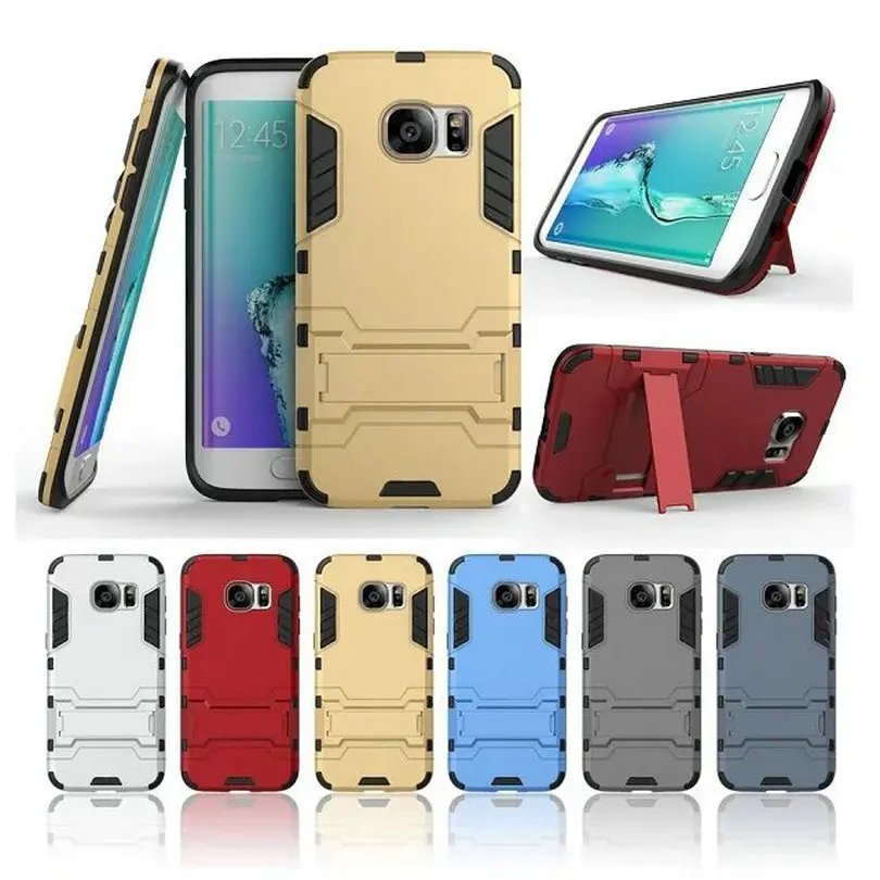 For Samsung Galaxy S7 Edge Case G9350 G935A Slim Shockproof Robot Armor protector Hybrid Rugged Rubber Hard Stand Cover |