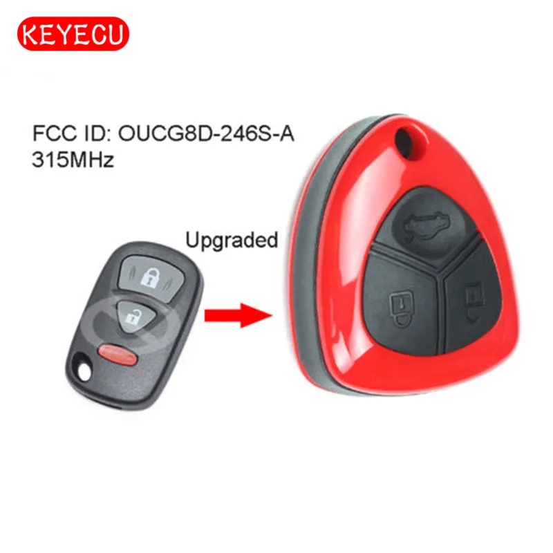 Keyecu обновленная Замена дистанционного ключа 3 кнопки для Suzuki XL7 Grand Vitara Aerio 2005-2007 Fob