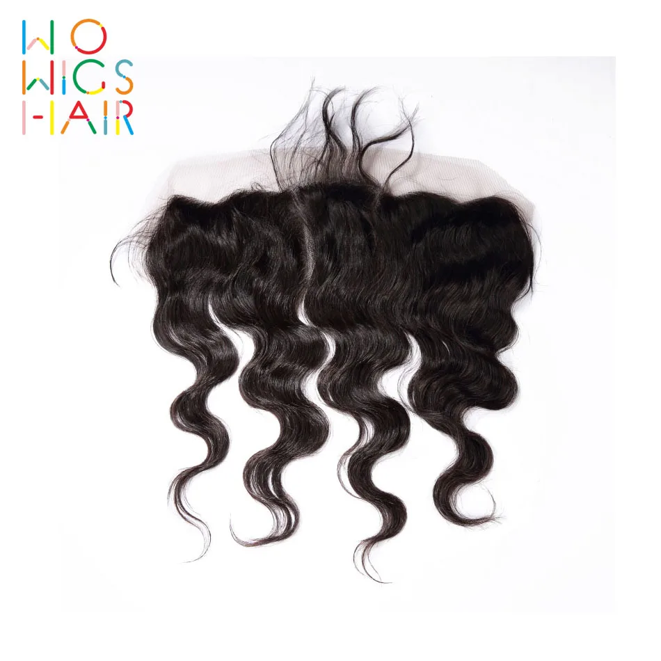 

WoWigs Hair Body Wave Lace Frontal Remy Hair Natural Color 100% Human Hair Free Shipping