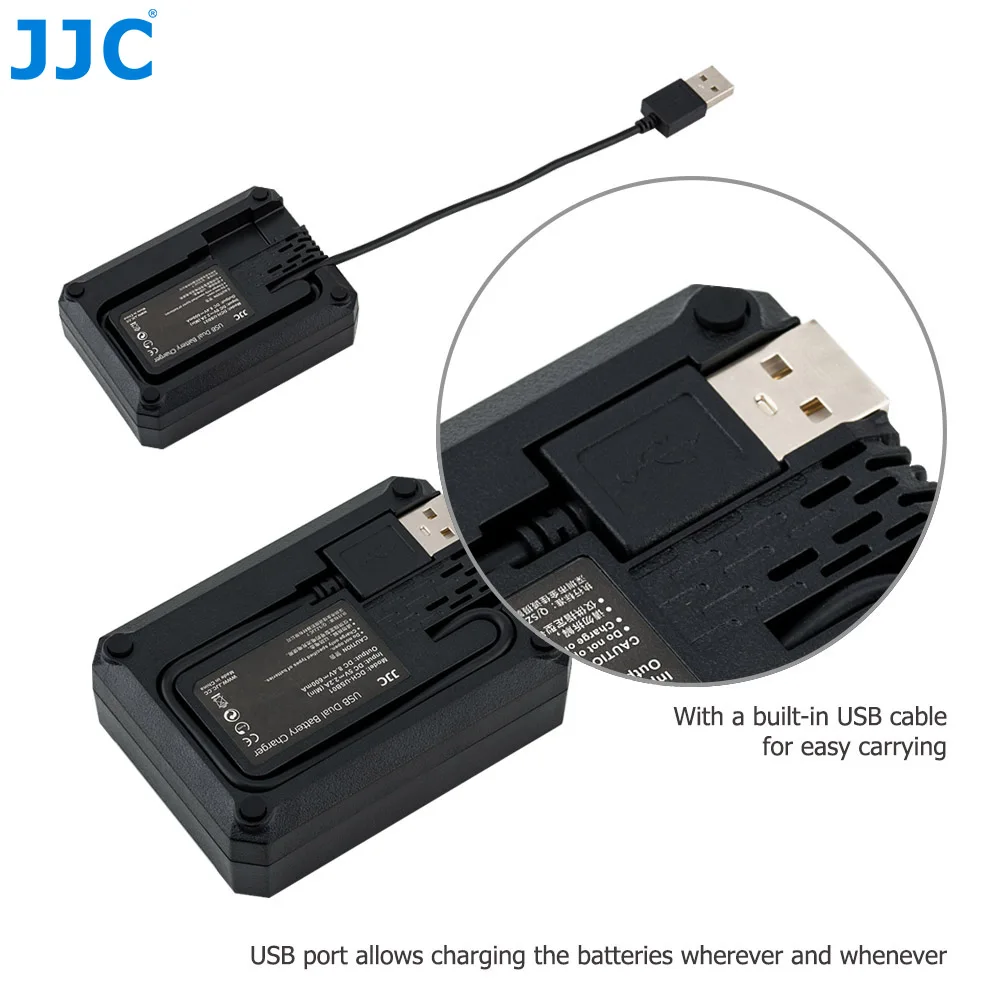 JJC USB Двойной аккумулятор зарядное устройство для Panasonic DMW-BLF19 DMW-BLF19e Lumix GH5S G9 GH5 GH4 GH3 заменяет DMW-BTC13 DMW-BTC10