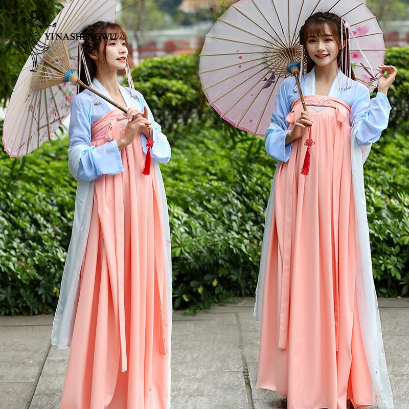 Женское платье Hanfu Женские китайские костюмы ханьфу стильные с нагрудной юбкой Qi