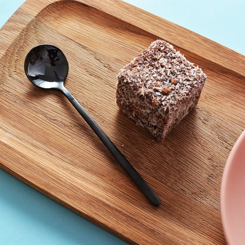 LIRUIKA 1 PCS Rose Gold Stainless Steel Tea Spoon High Quality Tableware Vintage Small Spoons Mini Coffee | Дом и сад