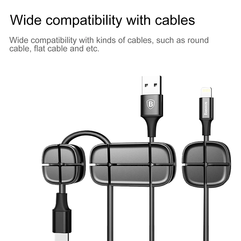 BASEUS кабельный зажим настольный USB кабель намотки проволоки организатор