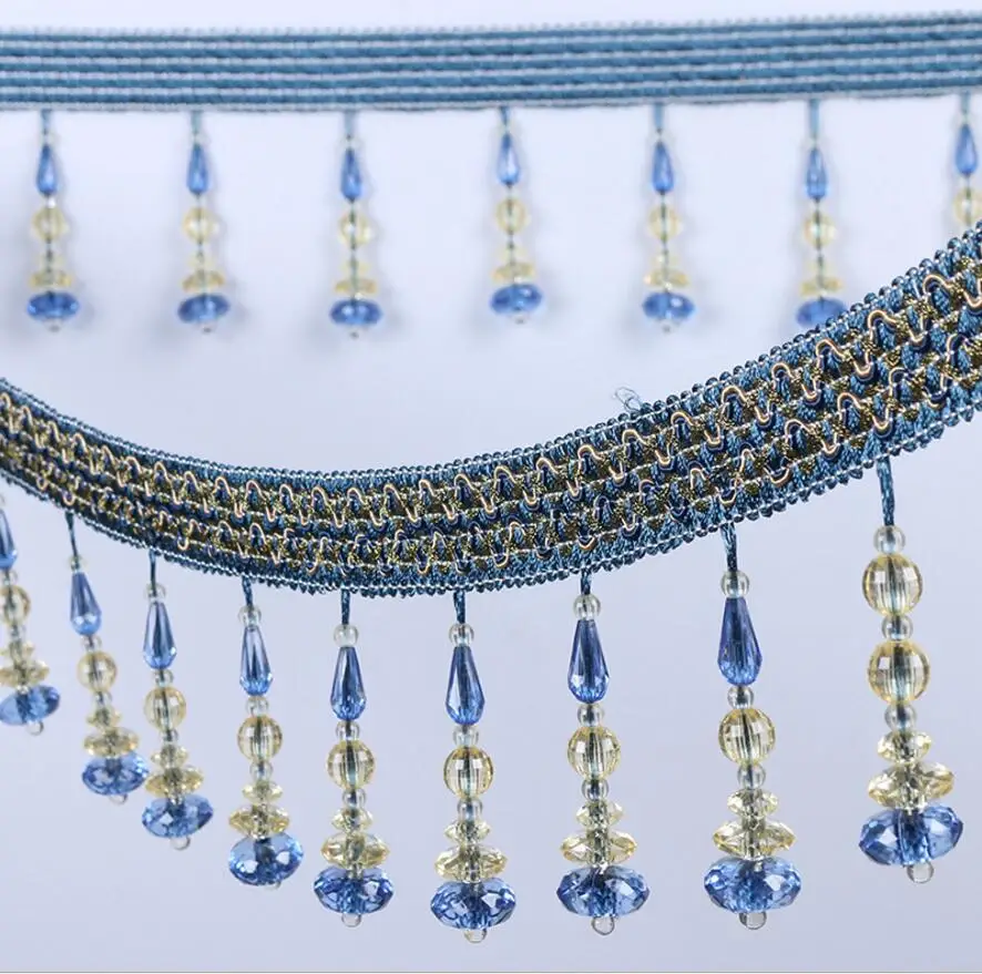 

Тип-5 12 метров бусинки под алмаз подвесная кружевная отделка Лента для окна шторы свадебвечерние украшение Одежда шитье DIY