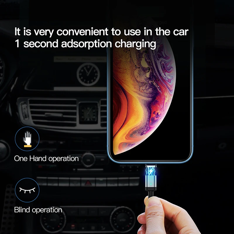 Магнитный usb кабель Suntaiho type c 3A для быстрой зарядки Samsung Galaxy S10 S9 S8 Xiaomi mi 9 Redmi note 7