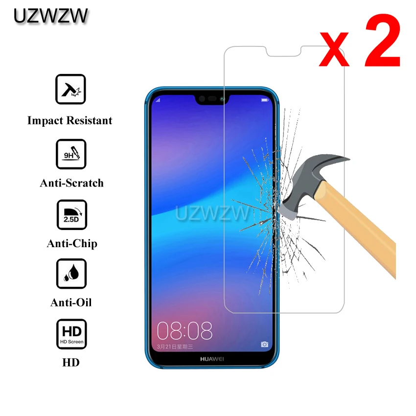 2 шт закаленное стекло для защиты экрана для huawei P20 Lite/P20 Pro/P20 защитное стекло Премиум 2.5D 0,26 мм закаленное стекло