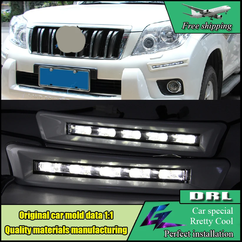 Car styling LED Daytime Running Fog Light DRL For Toyota LAND CRUISER Prado 2700 4000 FJ150 LC150 2010 2011 2012 2013 | Автомобили и