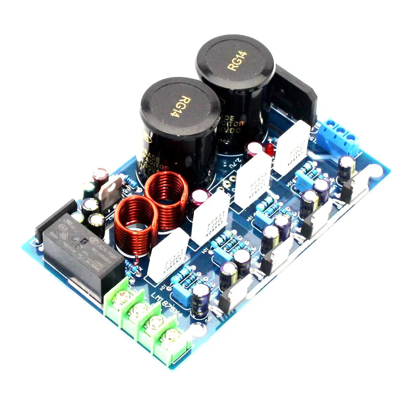HIFI LM1875T 2.0 channel parallel amplifier board with BTL speaker protection circuit | Amplifier