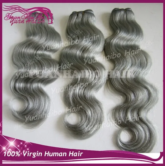 9A grade quality 3pcs/lot sliver color mongolian hair body wave remy weft free shipping |