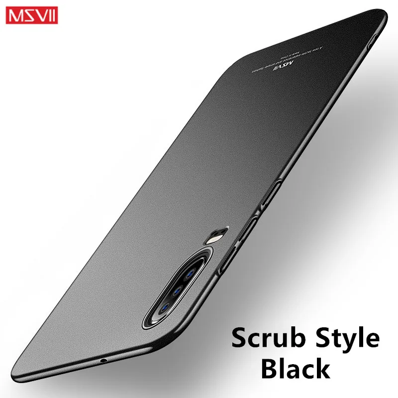 Scrub Black Huawei P30 lite чехол MSVII тонкий PC матовый полный защитный чехол для huawei P30 pro p30 lite чехол coque P 30 чехол для телефона s - Цвет: Scrub Black