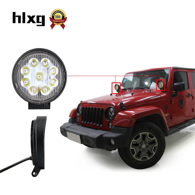 Hlxg 1 шт мини адвокатского сословия СИД 27W 1000Lm светодиодные противотуманные фары
