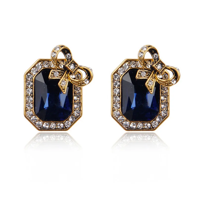 Галстук-бабочка Серьги Горячая Новинка панк часть бар Кристаллические серьги