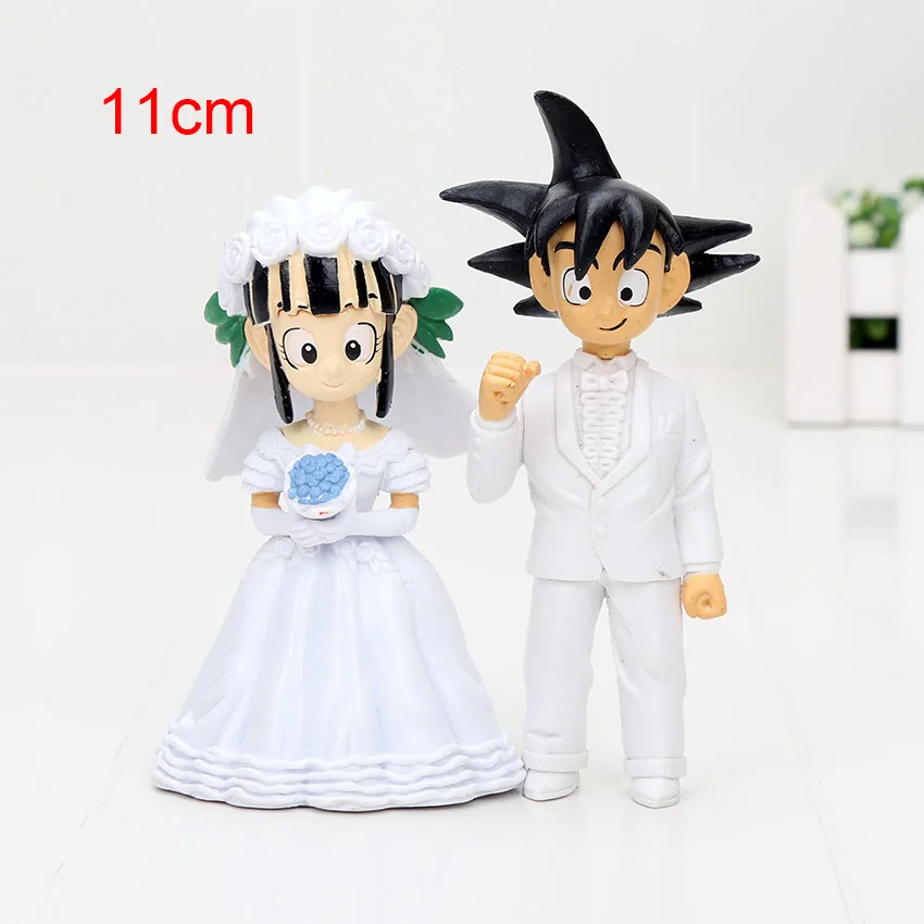 11cm wedding Аниме Dragon Ball brinquedos Супер Saiyan Сон Гоку Гохан лунчи лазурь фигурка Dragon Ball Z фигурка ПВХ Фигурки игрушки - Цвет: 11cm wedding