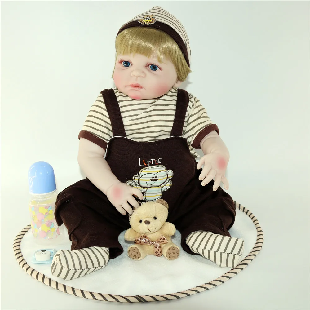 NPK 22 дюйма Bebe живой Reborn Bonecas ручная работа Реалистичная кукла Baby Doll для мальчиков