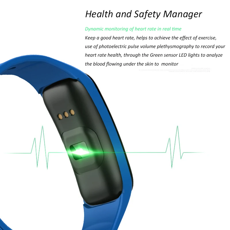 C1 Напульсники Smart пульсометр Фитнес Браслет Шагомер Смарт Группа крови Давление