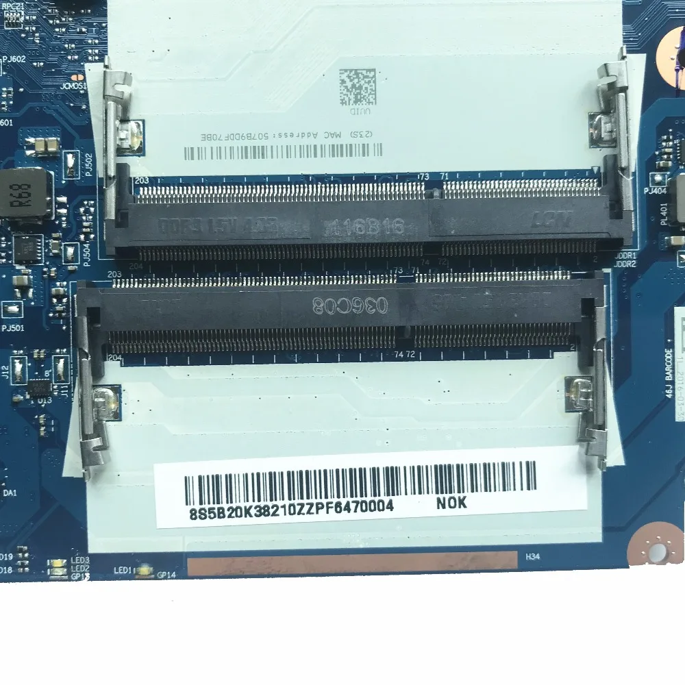 Материнская плата для ноутбука Lenovo 300-15ISK с SR2EZ I7-6500U 5B20K38210 UAM NM-A482 DDR3L MB 100%