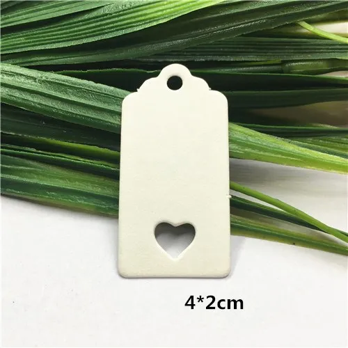 4x2cm white 100 шт/партия многостильная крафт пустая карта-метка на вешалку этикетки для карточек ручной работы в подарок крафт заметки этикетки для коробки/сумки - Цвет: 4x2cm white