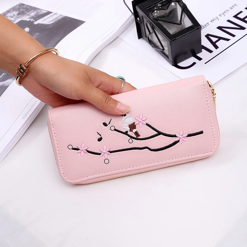 Новинка женские кошельки двухсторонний женский кошелек с вышивкой в народном