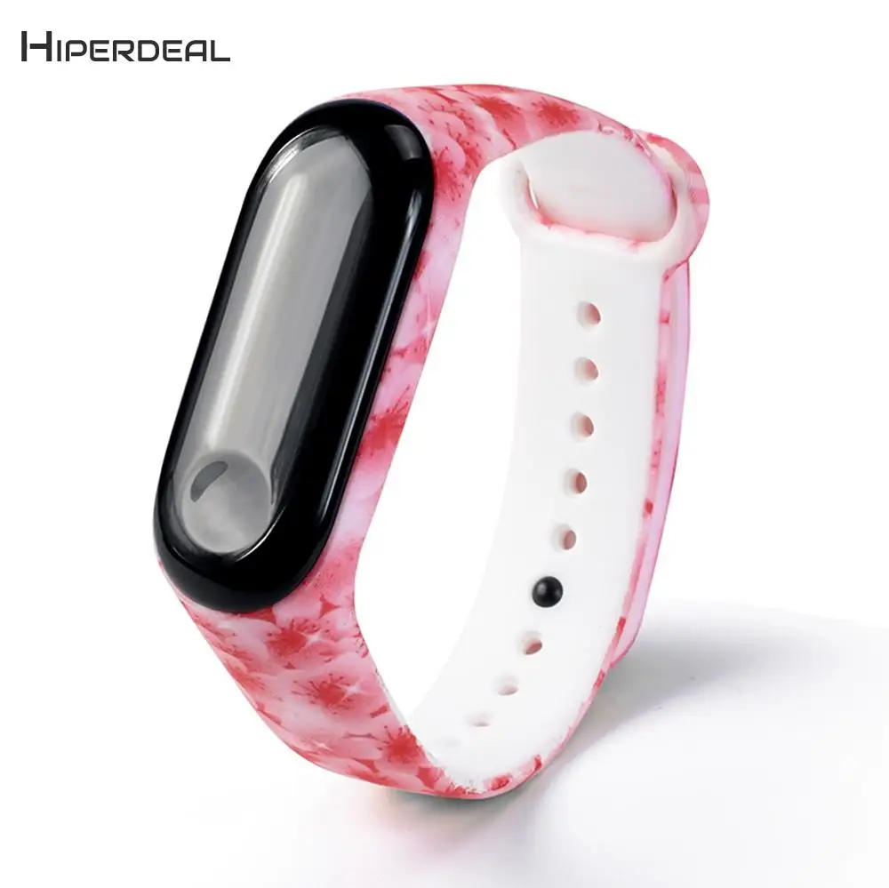 Ремешок для XiaoMi Mi Band 3 с цветочным узором ТПУ умные наручные часы ремешок MI3
