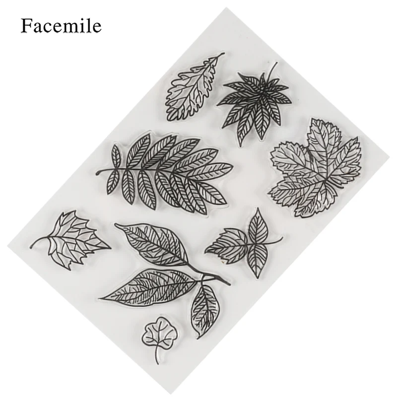 Facemile 1 шт. прозрачный штамп лист цветок животное Штамп для DIY
