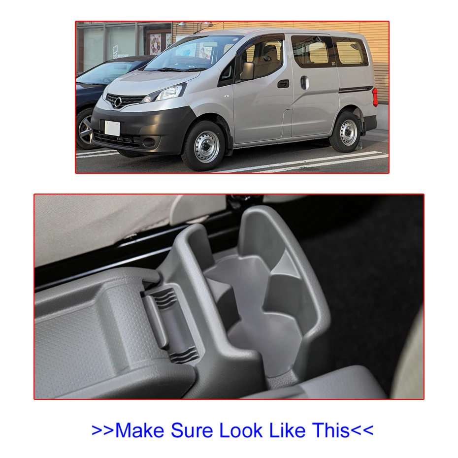 Двухслойная центральная консоль коробка для хранения Nissan NV200 Chevrolet City Express Evalia