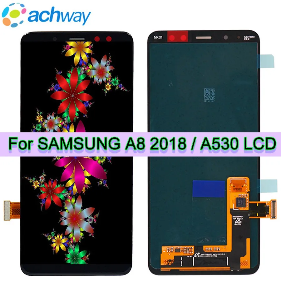 AMOLED Screen For SAMSUNG GALAXY A8 2018 LCD A530 Display Touch Digitizer Assembly Replacement 5.6&quot | Мобильные телефоны и