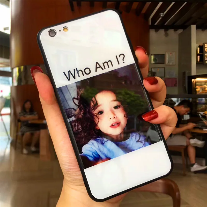 Модный чехол для телефона мальчиков и девочек iphone 7 зеркальное стекло + защитная
