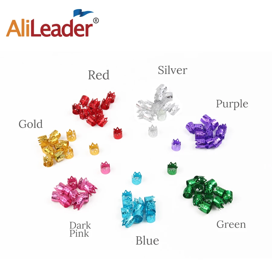 Alileader 50 шт. регулируемые металлические бусины для детей коробка косички