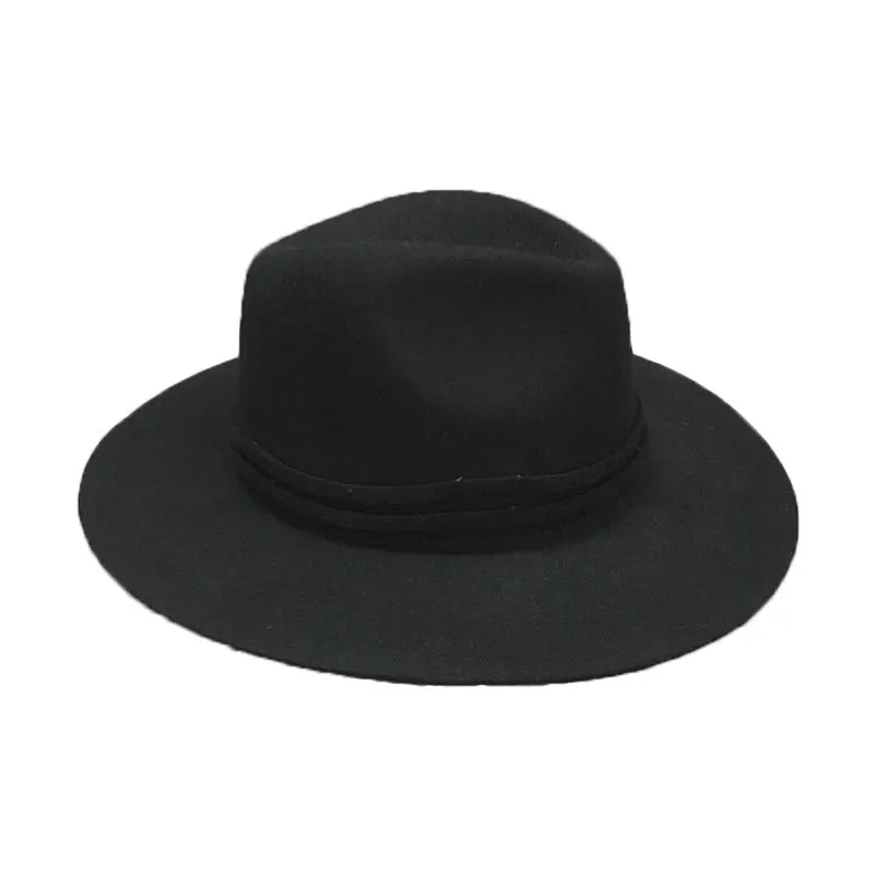 Фибоначчи ретро шерсть шляпа Майкл Джексон концертный танец Fedoras классический черный с широкими полями Джаз джентльмен шляпы