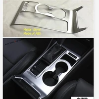 yimaautotrims front water cup holder frame cover trim kit 1 pcs fit for hyundai tucson 2016 2020 abs interior pearl chrome