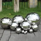 Глянцевый блестящий шар из нержавеющей стали, зеркальный полый шар, украшение для дома и сада, 19 мм  120 мм