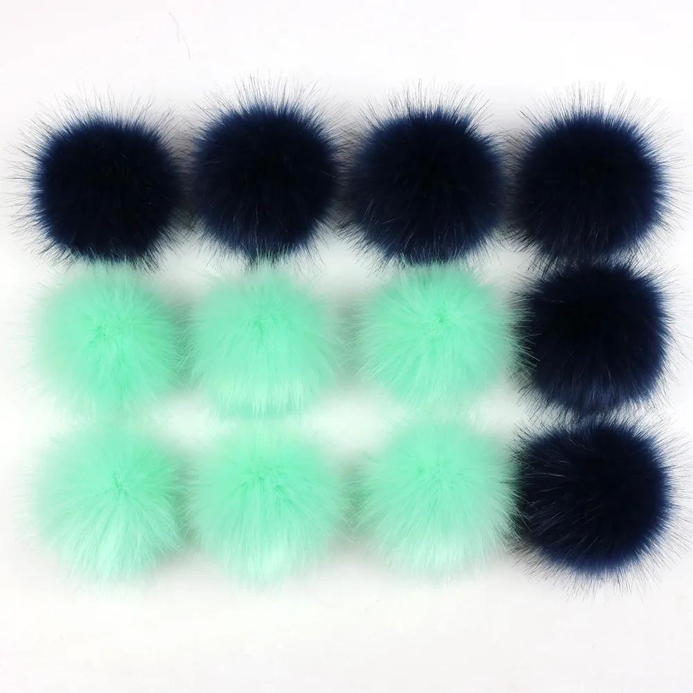 Помпон из искусственного меха для женской шапки помпоны лисьего шапок большой