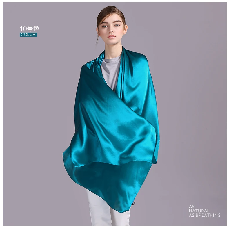 

2020 Spring Fashion Silk Scarves Women's Brand Scarf Silver Color Summer Beach Cover-up Shawls Long Scarf Hijabs Mother's Gift
